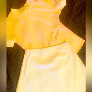 FENDI skirt set Baby pink and white so cute really fits